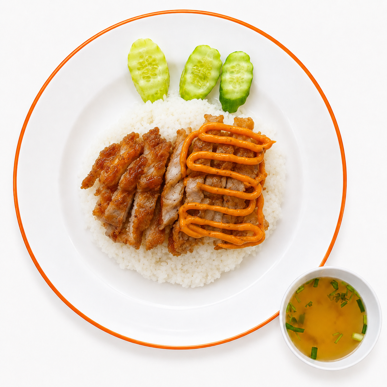 ข้าวหมูทอดซอสผสม(เพิ่มซอสเอง)